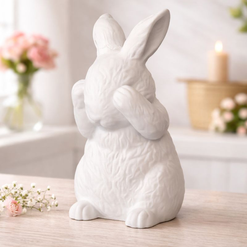 Hase Hobsi SEH NIX weiß Osterdeko Figur modern